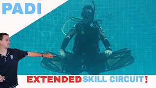 Extended PADI Divemaster Skill Circuit With Revised Open Water Diver Skills [upl. by Areikahs]