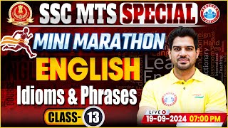 SSC MTS Marathon Classes 2024  Idioms and Phrases for SSC MTS  MTS English By Sanjeev Thakur Sir [upl. by Krispin]