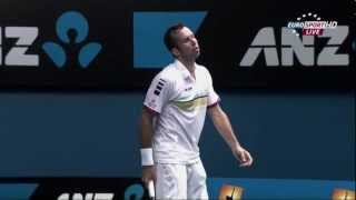 Djokovic vs Stepanek 24 shots rally in Australian Open 2013 [upl. by Bahner252]