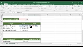 Excel  2 Opérationnel  Cours Calculs de pourcentage [upl. by Llerrac]