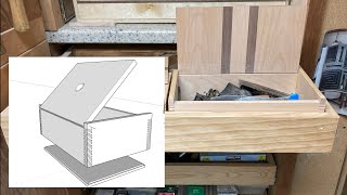 Hinged Lid Finger  Box Joint Wooden Box [upl. by Keheley219]