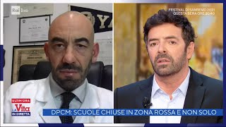 Dpcm scuole chiuse in zona rossa e non solo  La Vita in Diretta 02032021 [upl. by Nuawed]