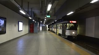 De Lijn Albatros HermeLijn amp PCC trams op Premebetrostation Diamant te Antwerpen  27 oktober 2016 [upl. by Alburga]