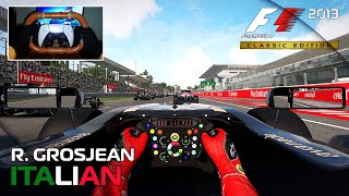 F1 2013 Realistic Mode  Romain Grosjean at Monza  Racing with Gyroscope [upl. by Florin]