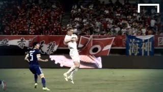 Outrageous lob  McBreen  Shanghai East Asia v Dalian Aerbin [upl. by Ydde]