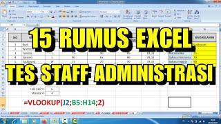 15 Rumus Excel untuk TES Admin Kantor [upl. by Arved]