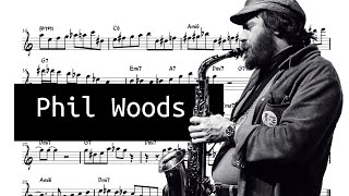 Phil Woods  On The Street Where You Live Solo Transcription [upl. by Arbas]