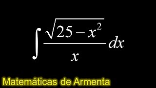 integracion por sustitucion trigonometrica ejemplo 6 [upl. by Regazzi826]