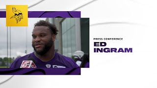 Ed Ingram on His Improved Pass Protection So Far In Camp How He Played In Seattle and More [upl. by Hanikas322]