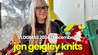 Vlogmas 2024  Day 3  Jen Geigley Knits  12 FREE knitting patterns [upl. by Meda112]