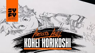 Watch Kohei Horikoshi Sketch  SYFY WIRE [upl. by Frankel]