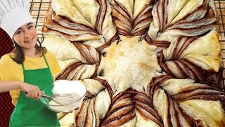 Nutella Pastry Twist Star Food Park Recipes [upl. by Raynold]