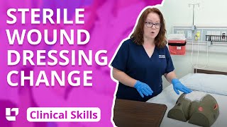 Sterile Wound Dressing Change  Clinical Nursing Skills  LevelUpRN [upl. by Moclam639]