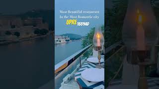 The most beautiful Rooftop restaurant in Udaipur udaipur Upre udaipurdairies lakepichola [upl. by Irrol]