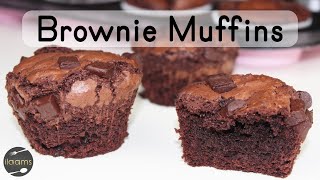 Brownie Muffins Rezept  ganz leicht nachbacken  Einfach schnell und lecker  Schoko Muffins [upl. by Mohorva]