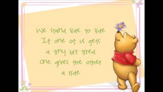 Shoulder to Shoulder Lyrics Winnie the Pooh HD [upl. by Navada]