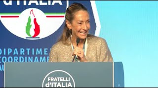 LINTERVENTO DI ARIANNA MELONI A RIMINI ALLEVENTO quotPER AMOREPER MERITO PER LIBERTÀquot [upl. by Moscow1]