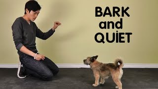 Teach Dog to Stop Barking  Bark and Quiet on Cue [upl. by Callas]