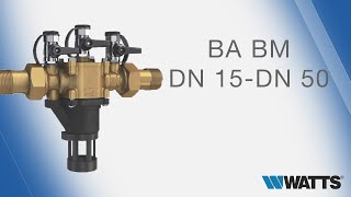 Backflow preventer BA BM for DN15 to DN50 for drinking water protection [upl. by Tenner]