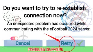 Retry problem Solved  in efootball 2025  Internet [upl. by Hugibert]