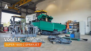 VÖGELE SUPER 18002 SPRAYJET repair  ALTCON Equipment [upl. by Kcirdla]