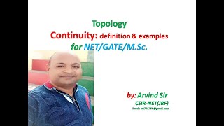 Continuity in Topology  Topology  GATE  NET  MSc  Arvind sir  Ribhaya classes [upl. by Nilrak]