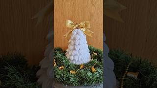 DIY Cotton Pad Christmas Tree 🎄christmascrafts holidaydecor diychristmas christmas [upl. by Stefanie]