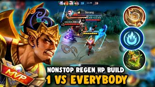 DIKIRA CHEAT  1 VS 5 PANTANG MUNDUR  BUILD GATOT EXP LANE 2024  GATOTKACA BEST BUILD 2024 [upl. by Yhtamit]