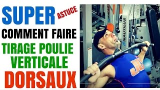 Musculation Dorsaux Tirage Poulie Verticale [upl. by Yram]