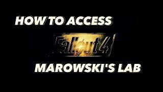 Fallout 4 quotHow to access MAROWSKIS Chems labquot  quotDiamond City Blues Questquot MAROWSKIS LAB [upl. by Hanaj]