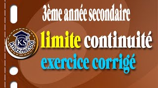 limite continuité exercice 1 3eme [upl. by Anawit]