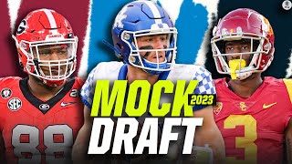 2023 NFL Mock Draft Will Levis goes No 1 overall to Panthers  CBS Sports [upl. by Christophe684]