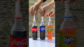 Mentos vs Coke vs Pepsi vs Fanta Epic Explosion 🔥 cokevsmentos experiment [upl. by Atiuqrahc]