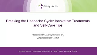 Breaking the Headache Cycle Innovative Treatments and SelfCare Tips  Wednesday Wellness [upl. by Topping992]