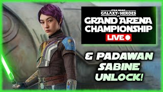 SWGOH LIVE Grand Arena Plus Padawan Sabine Wren unlock [upl. by Oiromed]