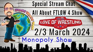 For The Love Of Wrestling Pre Live Stream With James for 23 March 2024 ftlow convention [upl. by Fitting]