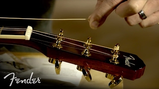 How to Change Your Acoustic Guitar Strings  Fender [upl. by Ellerrehs639]