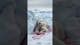 Rescuing a Polar Bear Trapped Under Ice  Heartwarming Arctic Storyshorts foryou PolarBearCub [upl. by Shelley537]