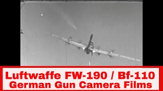 LUFTWAFFE FW190 and BF110 FIGHTER KILLS GUN CAMERA FILMS 1944 43724 [upl. by Hsirahc]