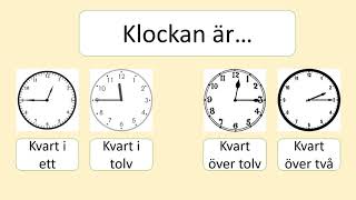 Learn how to say the time in SwedishKlockan på svenska [upl. by Assej]