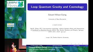 Edward WilsonEwing Loop Quantum Gravity and Cosmology  Loops24 [upl. by Merry277]