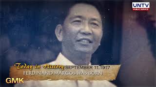 Former President Ferdinand Edralin Marcos was born on September 11 1917  Today In History [upl. by Euk]