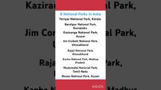 National park in india gk trick ll Wildlife ll environment [upl. by Aiak362]