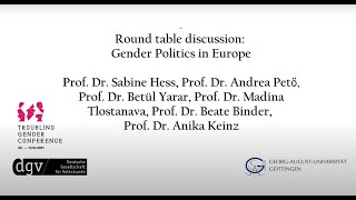 Round Table Gender Politics in Europe [upl. by Nodnahs535]