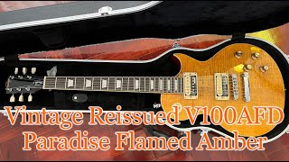 Vintage Reissued V100AFD Paradise Flamed Amber Test [upl. by Rigdon]