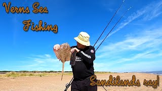 VERNS SEA FISHING  SANDILANDS ON THE LINCOLNSHIRE COAST SALT WATER FISHING OVER HIGH WATER [upl. by Dlareg939]