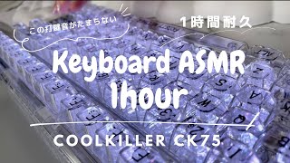 【 第1段 】YUNZII COOLKILLER CK75でタイピングするだけ🤤🫧60minASMRNo talkingkeyboard勉強用作業用睡眠用キーボード打鍵音透明 [upl. by Darill874]