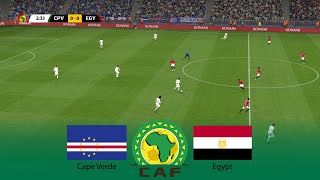 Cape Verde vs Egypt  Africa Cup of Nations 2024 AFCON  Full Match  22 January 2024  PES Gameplay [upl. by Konopka]