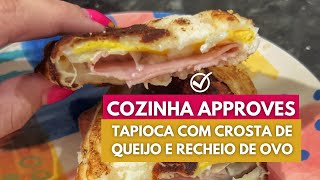 RECEITA Tapioca com crosta de queijo e recheio de ovo MUITO FÁCIL [upl. by Lorimer]