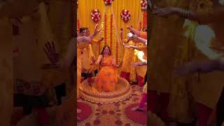 Haldi ceremony of bride youtubeshorts wedding 😍😍 [upl. by Katz315]